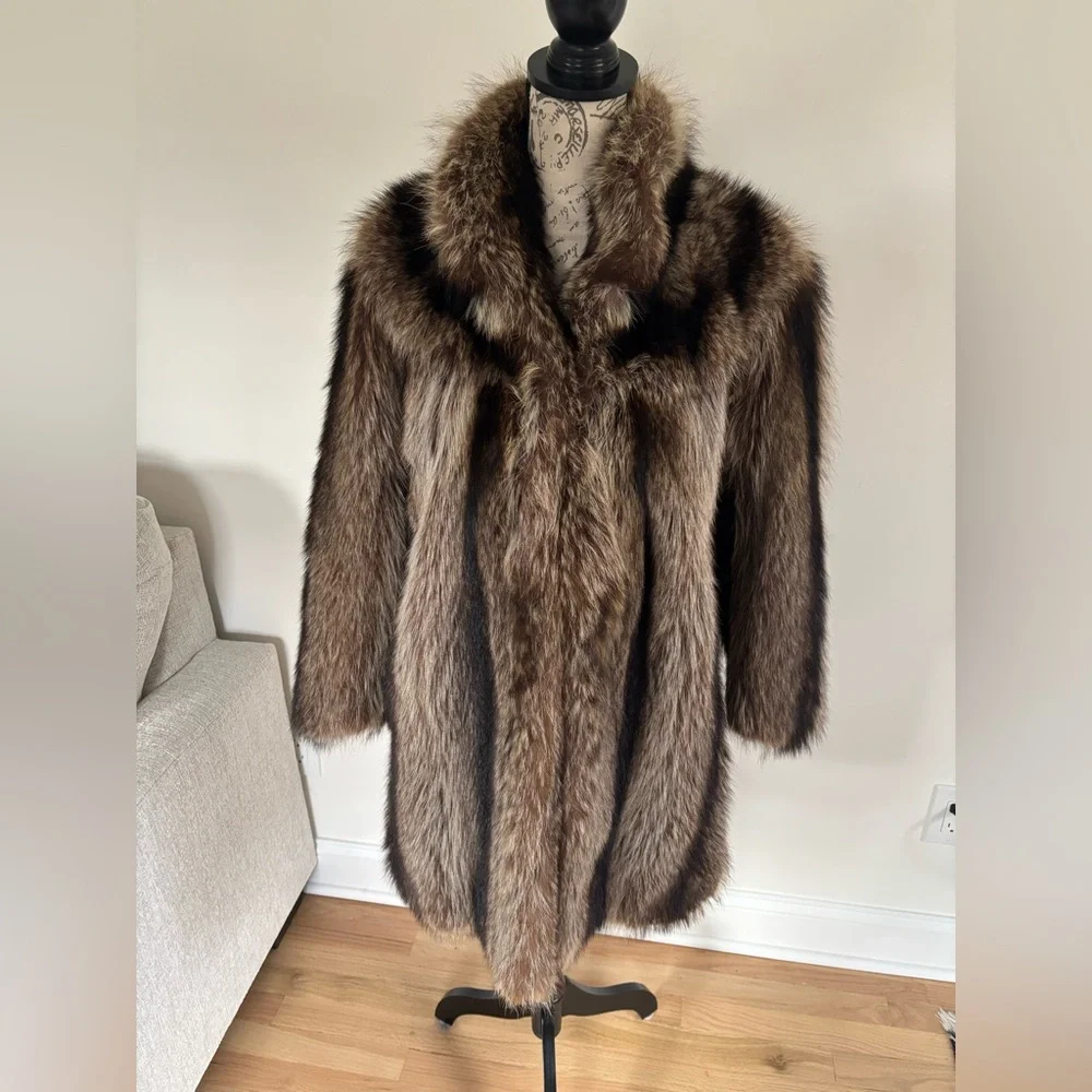 Vintage Raccoon fur coat in excellent condition
